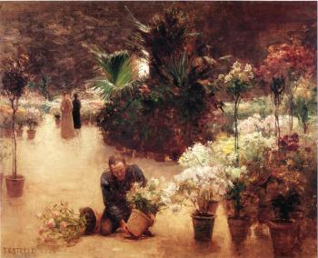 Theodore Clement Steele : Flower Mart